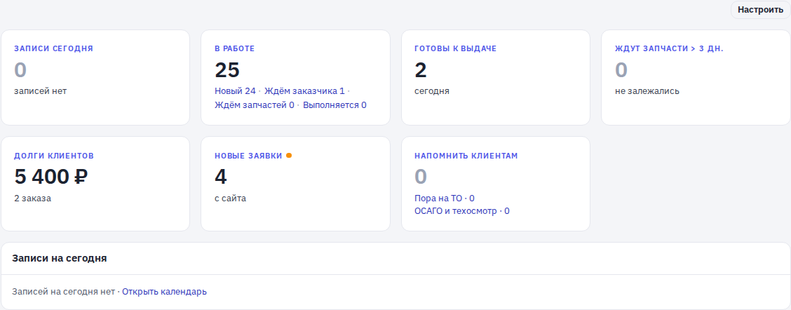 Рабочий стол на Главной